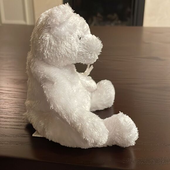 Vintage Ty Beanie Baby 2002 Bride The White Bear Excellent Condition NWT 8” long - Picture 6 of 9